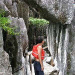 Sharp Limestone Cliffs at Barracuda Lake