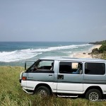 Our van parked somewhere in Ivana where the Pacific Ocean meets the South China Sea