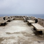 Stone benches at Mahatao View Deck