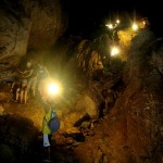 First few steps going down Sumaging Cave