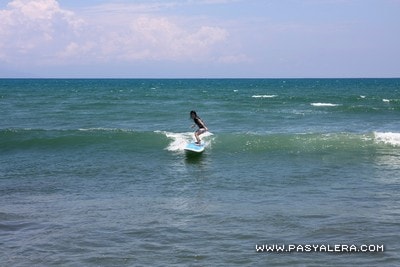 Surfing in Baler, Aurora