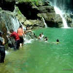 Swimming at Bomod-Ok Falls